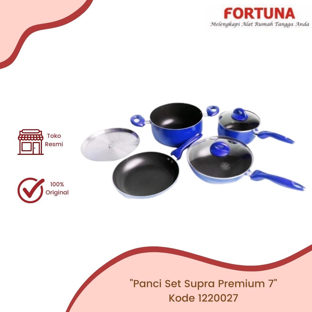 Panci Set Supra Premium 7 / Supra Cookware 7pcs / Panci Set Serbaguna