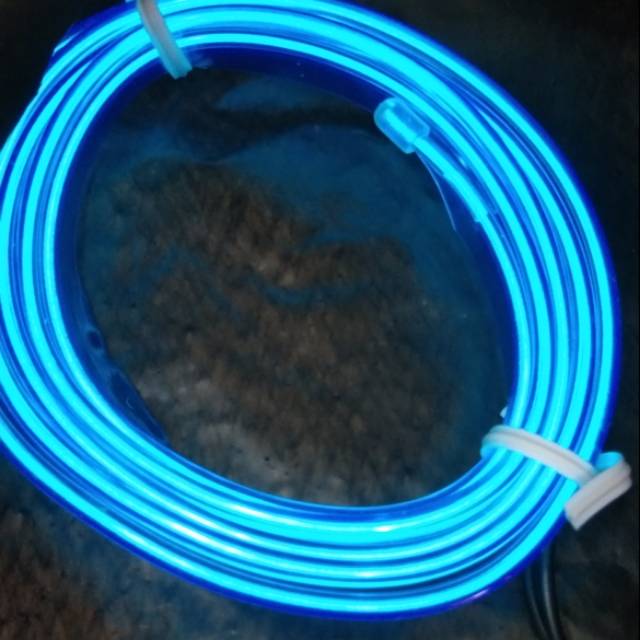 EL Wire dc 12vol lampu untuk mobil lampu di dalam ruangan panjang 1m jual per/2pcs