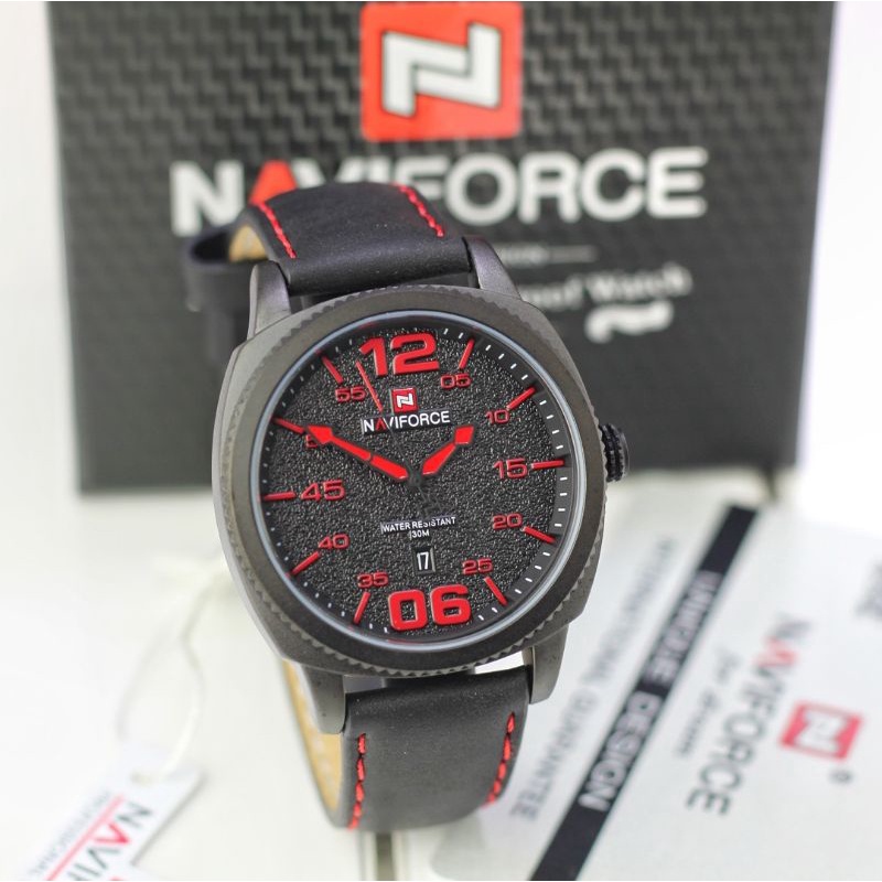 Jam tangan Pria Naviforce 9127 Tali Kulit Original