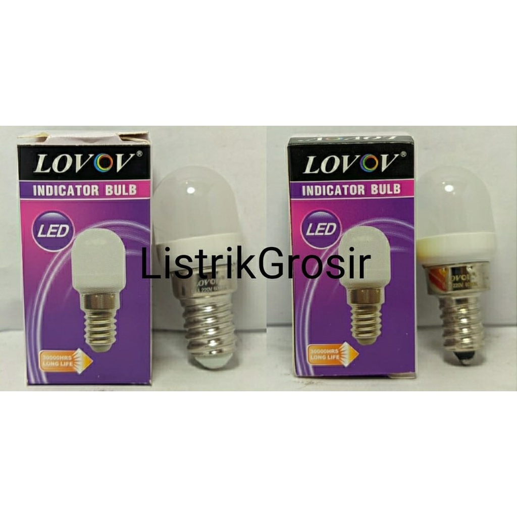 Lampu Bohlam LED Kulkas Lampu Tidur Cabe Led E12 E14 E17 Lovov Putih