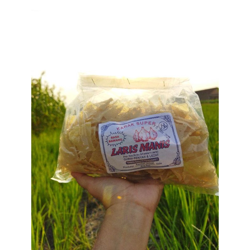 

(Termurah ) Kerupuk gendar Laris Manis Rasa Bawang packing