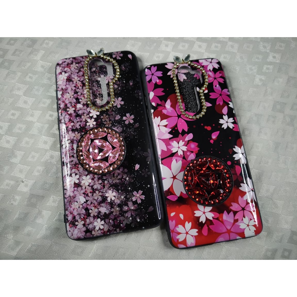 CASE KOREAN SWAROVSKY + POP SOCKET VIVO Y19