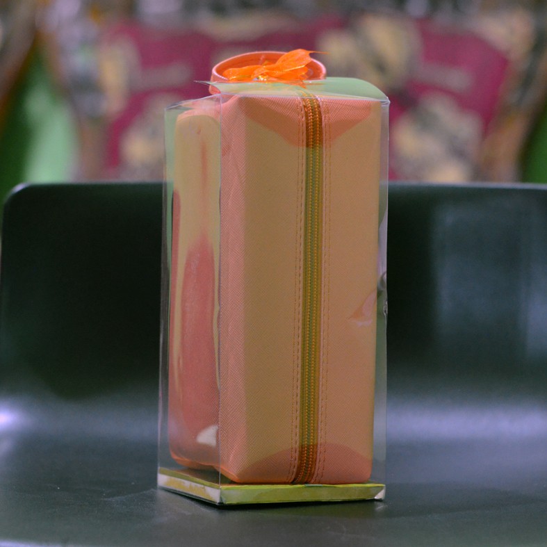 SOUVENIR POUCH WARNA PEACH + BUNGKUS MIKA