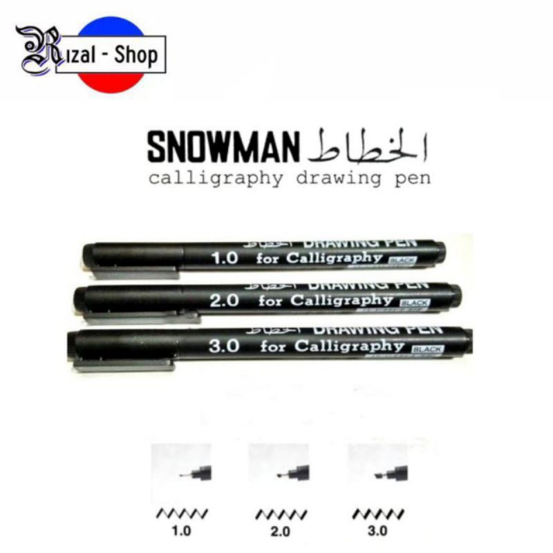 

Snowman Drawing Pen Calligraphy Black 700