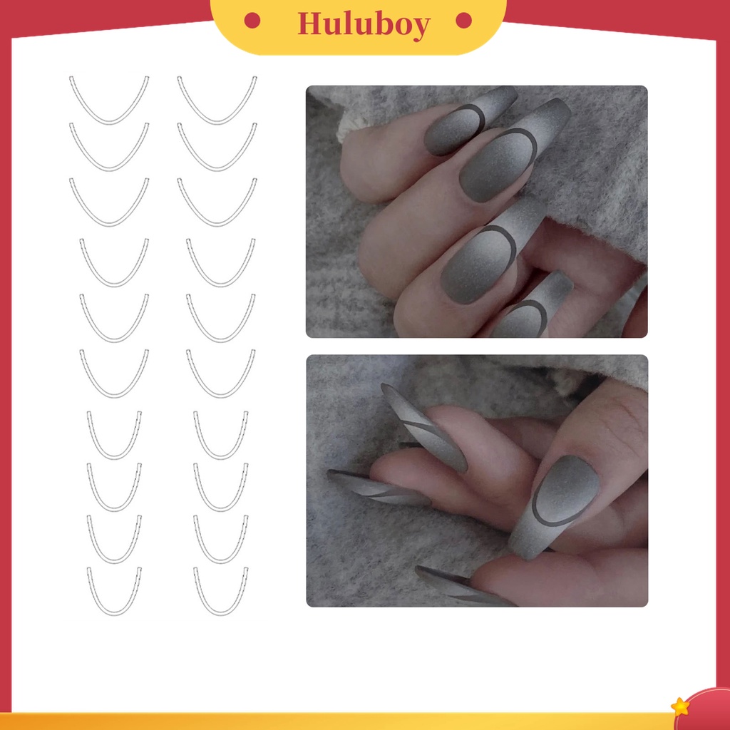 Huluboy Huluboy♡ Stiker Kuku Motif Hati / Bintang Untuk Nail Art