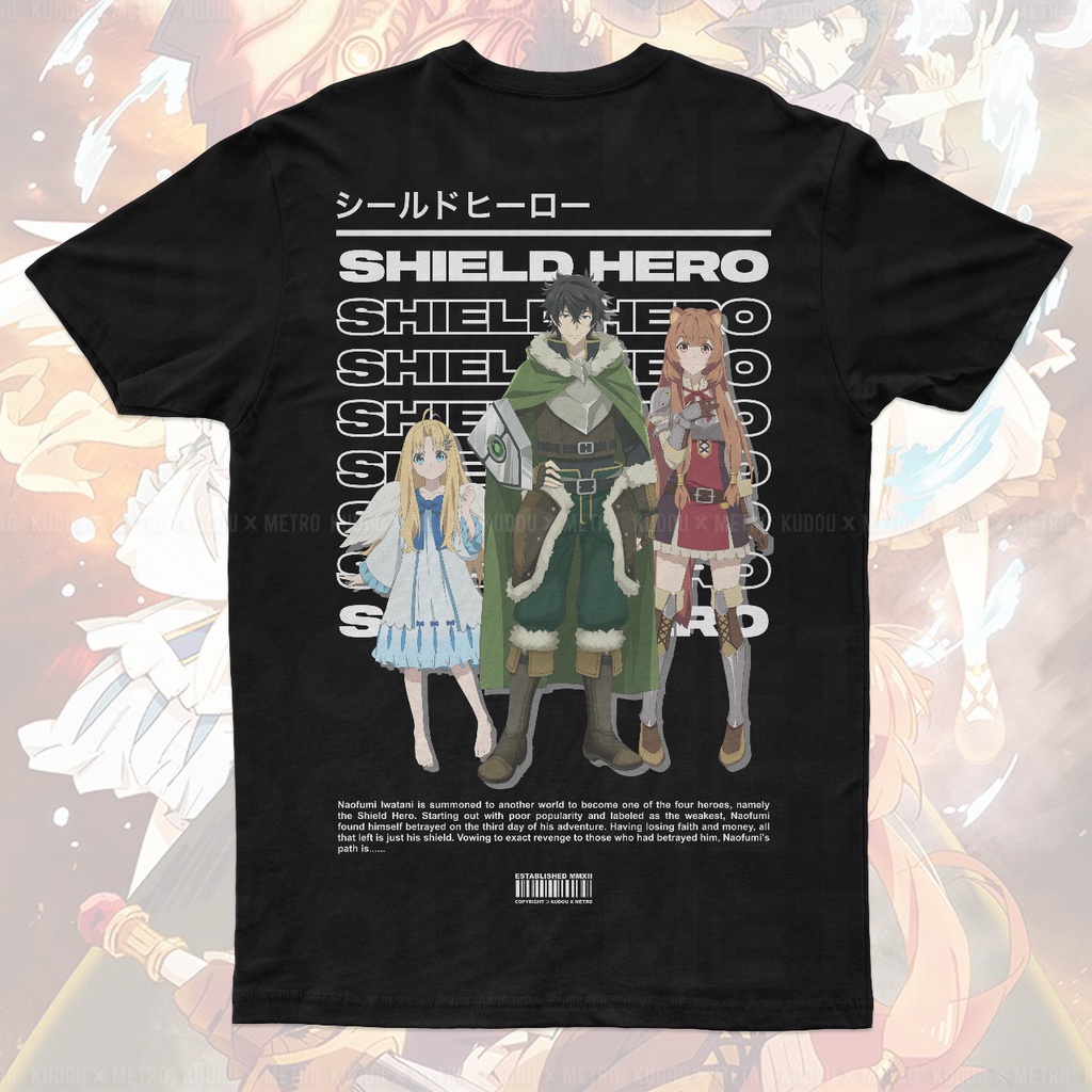 Tshirt Naofumi Iwatani Shield Hero Team The Rising of the Shield Hero Anime Manga Unisex