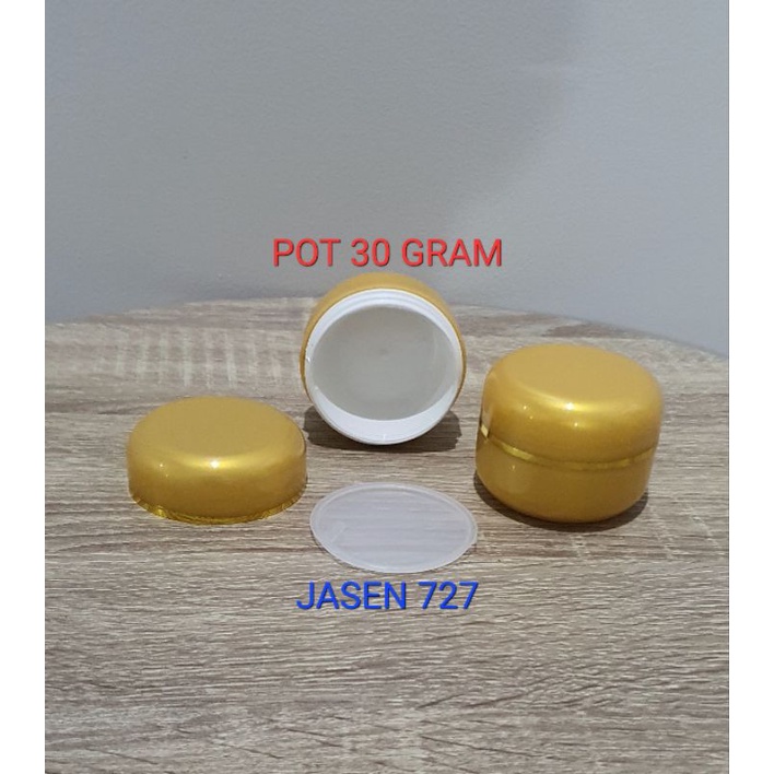 POT CREAM KOSMETIK 30 GRAM EMAS-EMAS LIST EMAS GROSIR WADAH CREAM BOTOL KOSMETIK