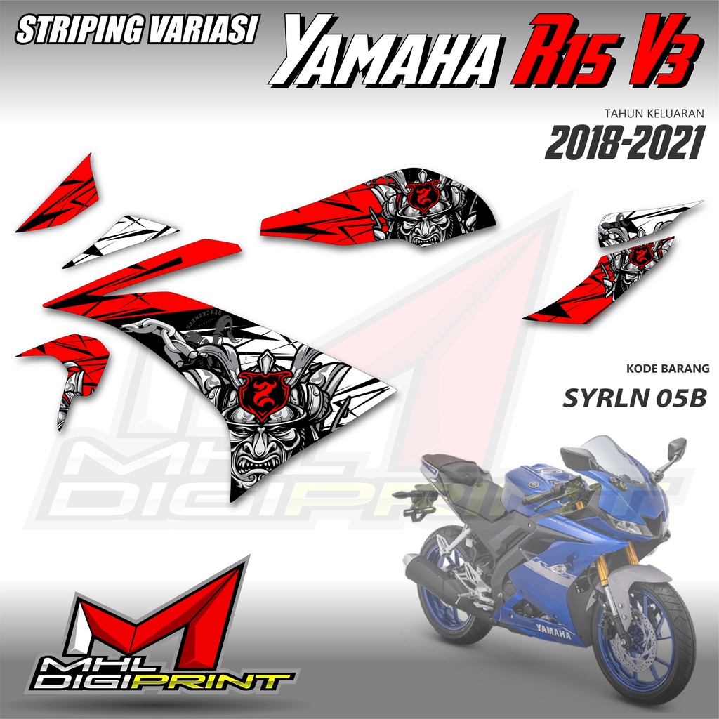 STRIPING VARIASI YAMAHA R15 V3 - STIKER R15 V3 - SYRLN 05