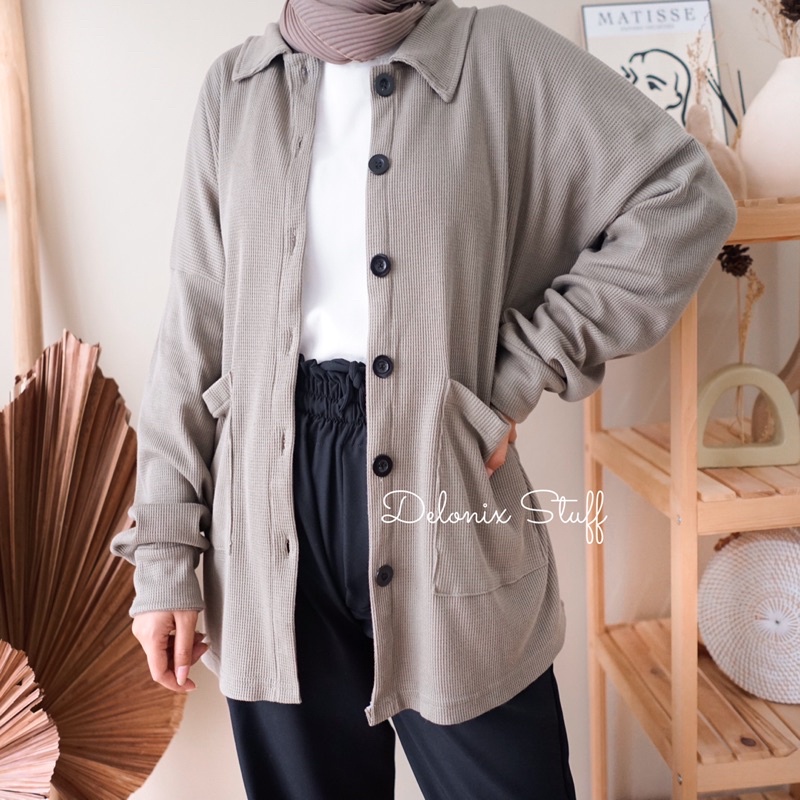 DELONIX | Double pocket waffle jacket