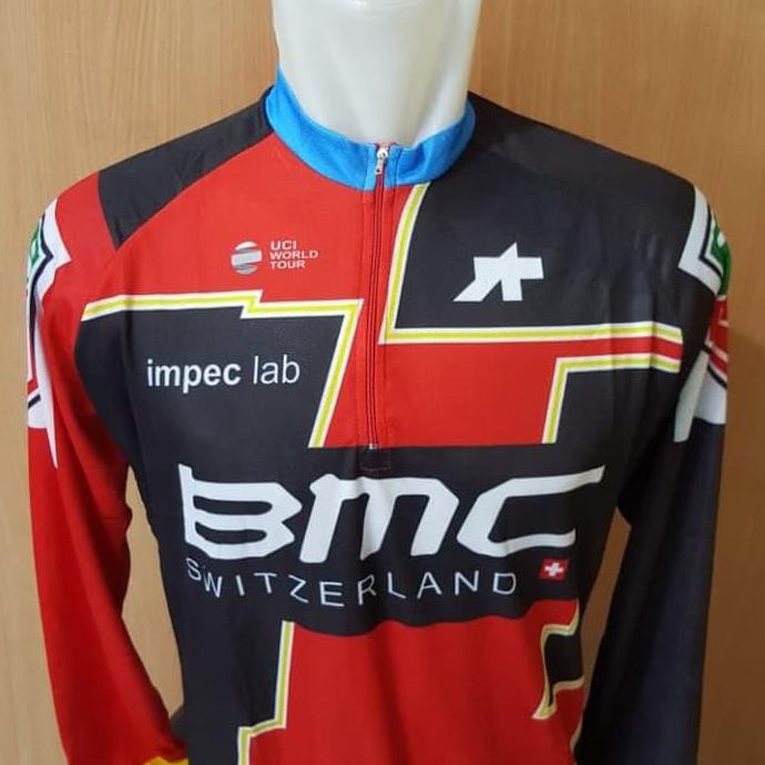 baju kaos jersey balap sepeda -baju kaos BALAP SEPEDA BMC PANJANG -gallspt