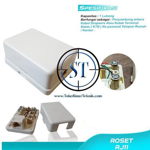 Terminal Telpon 1 Lubang Rj-11 ( Rj11 ) Sitekni88