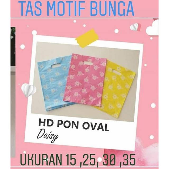TERBAGUS!!! Tas Olshop Plastik kharisma pond oval motif Uk. 20 x 30