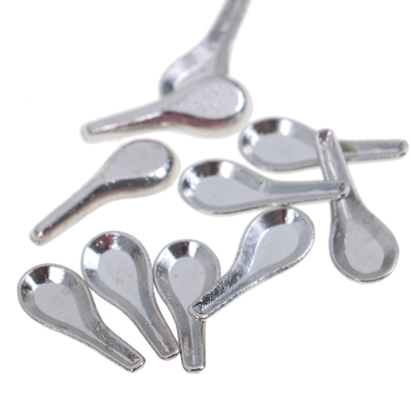 10 Pcs Miniatur Sendok Sup Skala 1: 12 Untuk Dapur Rumah Boneka