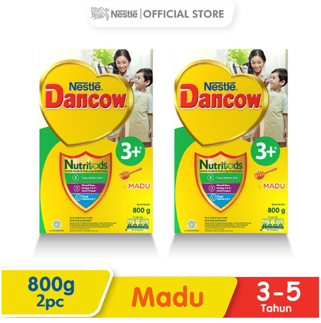 Nestle Dancow 3+ Nutritods Susu Pertumbuhan Rasa Madu 3-5 ...