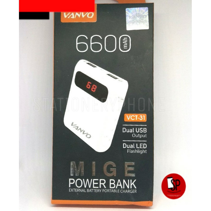 POWERBANK VANVO 6600MAH