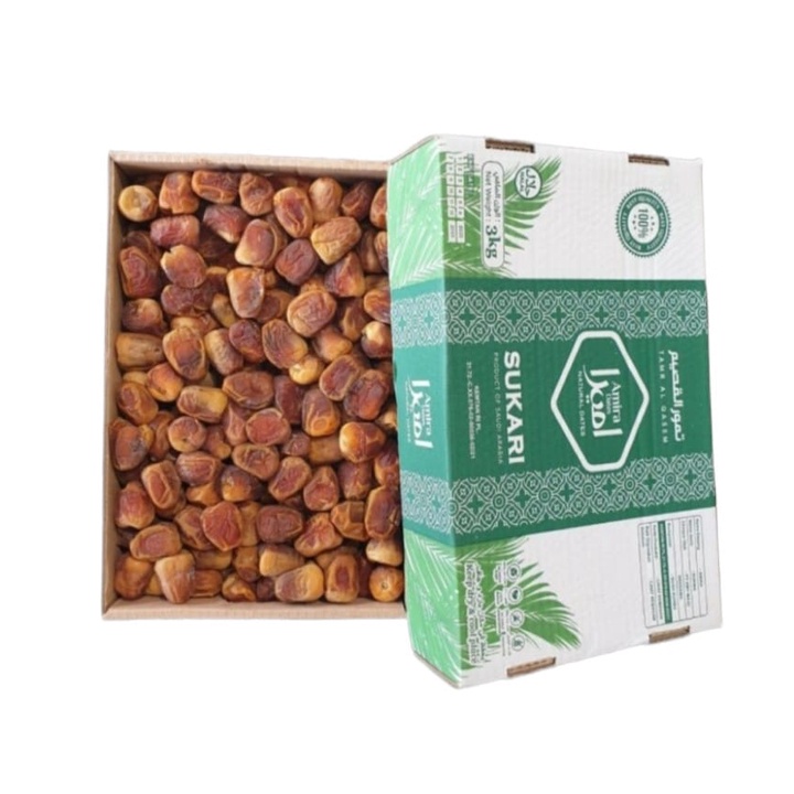 

Kurma SUKARI 3KG Basah / Sukkari Premium Kurma Raja 100% Asli Original / Oleh Oleh Haji dan Umroh