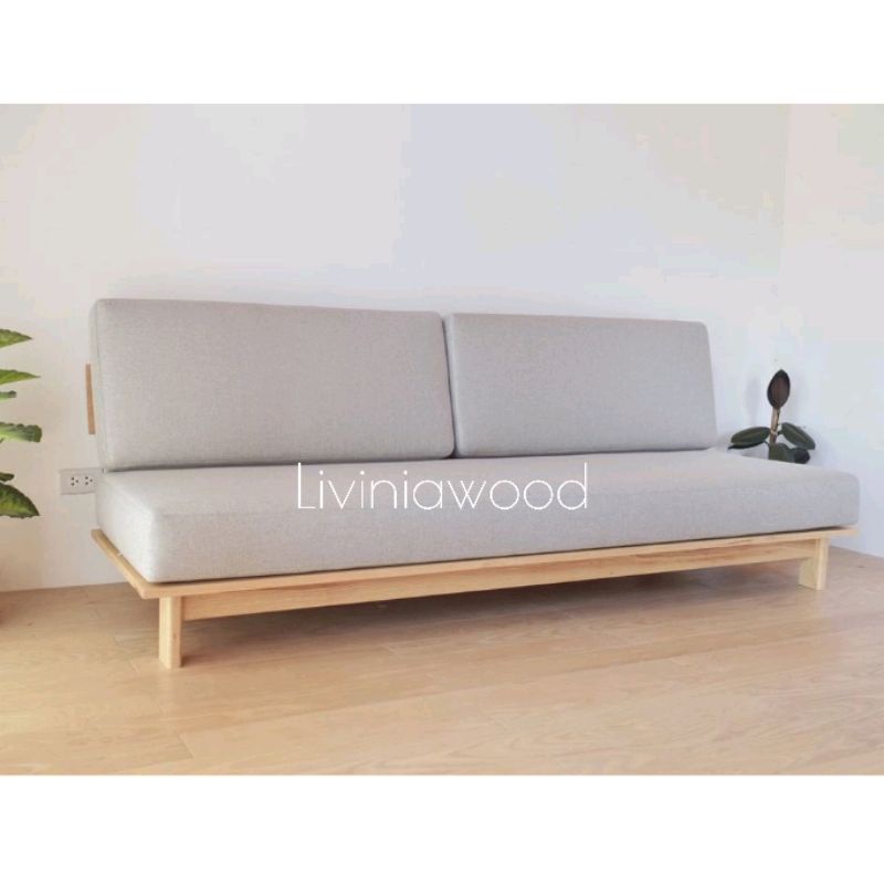 Sofa minimalis modern kayu jati, sofa Day bed scandinavian, kursi tamu