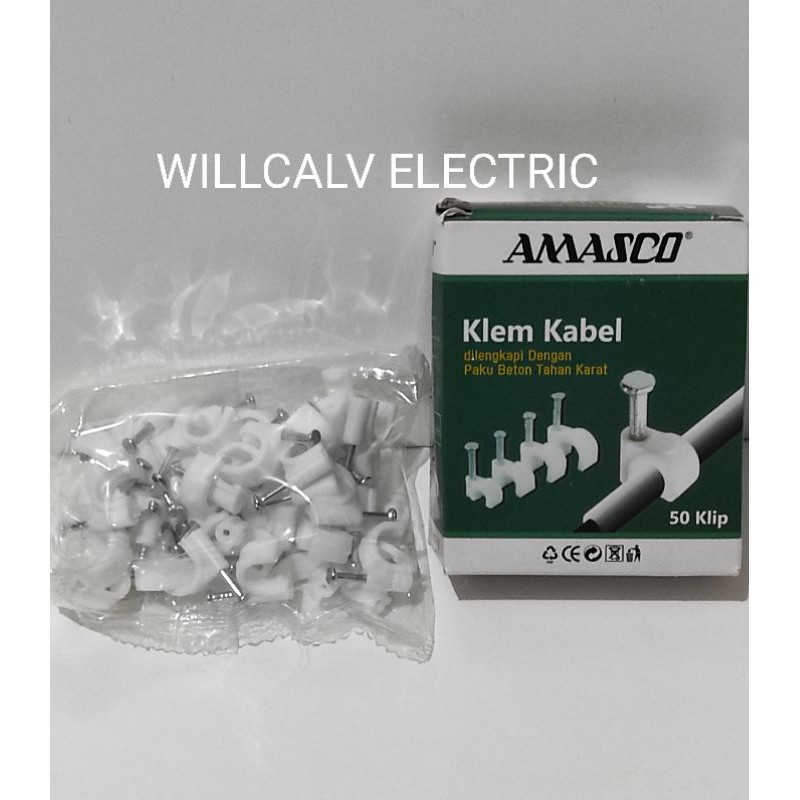 KLEM KABEL BETON TEMBOK NO 7 7MM - KLEM KABEL PAKU TEMBOK BETON NO 7 7MM