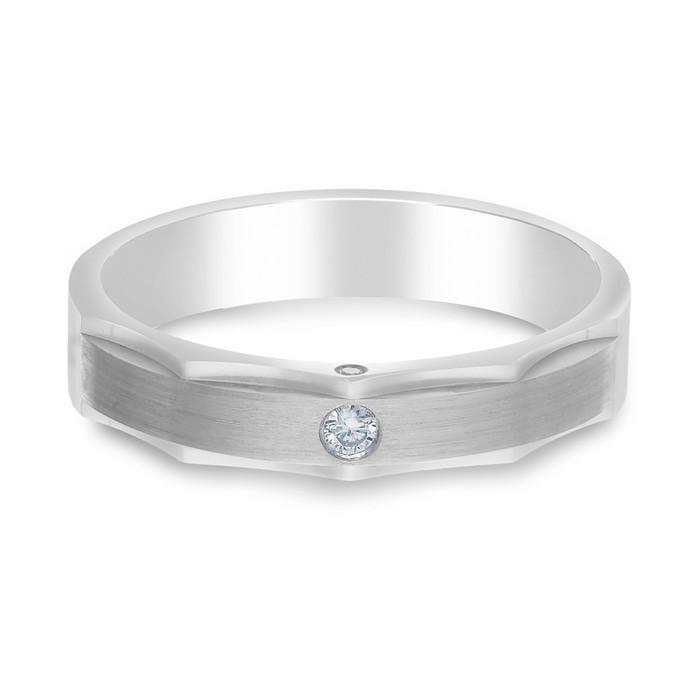 Cincin Emas 18k Berlian Asli Eropa Putih /Simple / Kawin DZ50