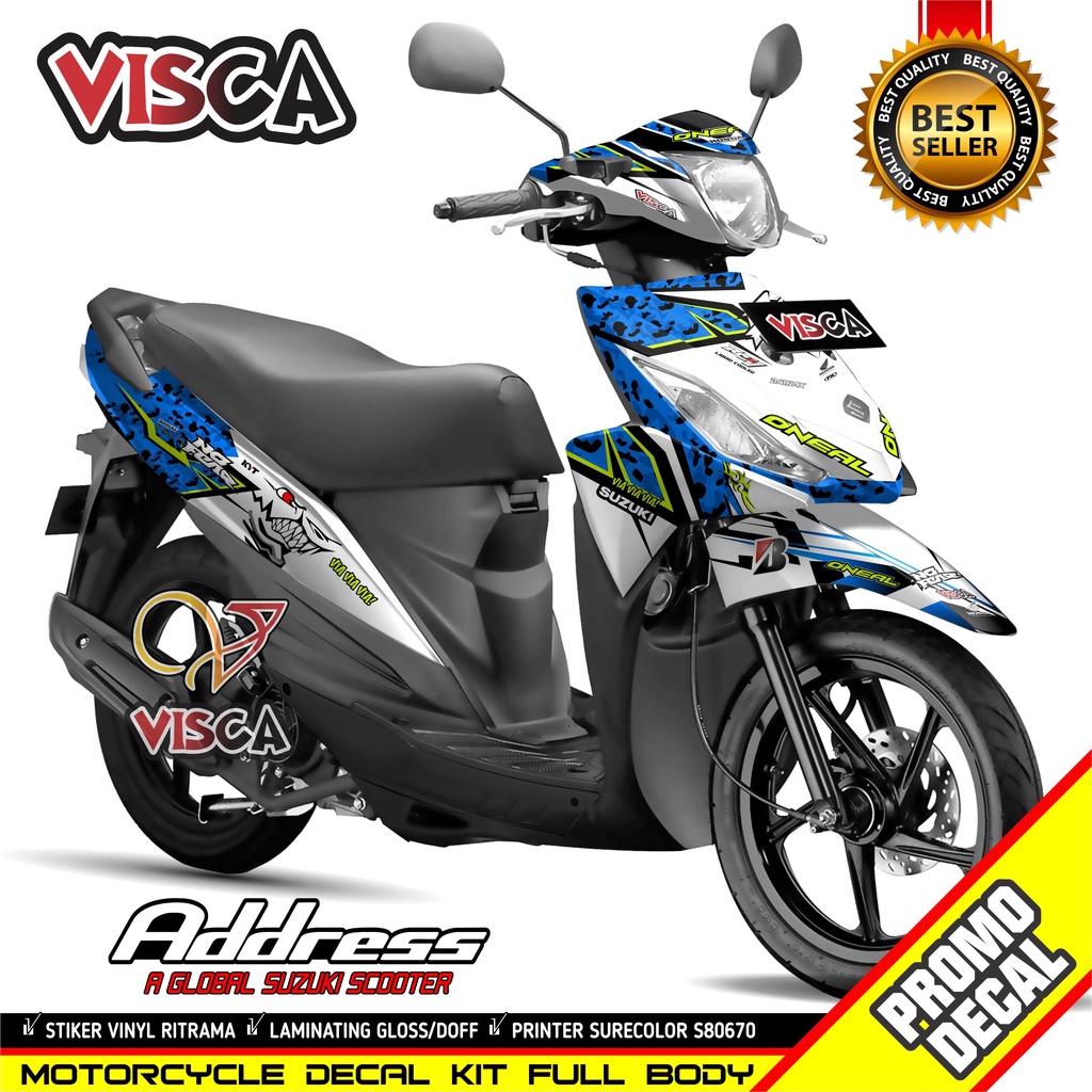Decal Suzuki Address Full Body Stiker Suzuki Address Full Body Striping Suzuki Address Full Body Via