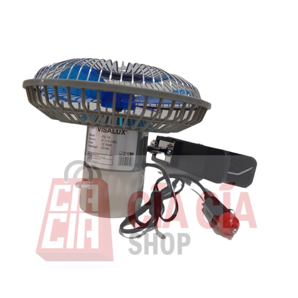 Kipas Angin Mobil 6 inch DC 12V 24V Kipas Angin Jepit Aki Mobil 6&quot; Kipas Angin DC Visalux Car Fan