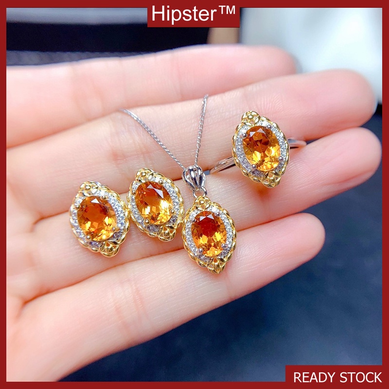 Boutique Natural Citrine Jewelry Set