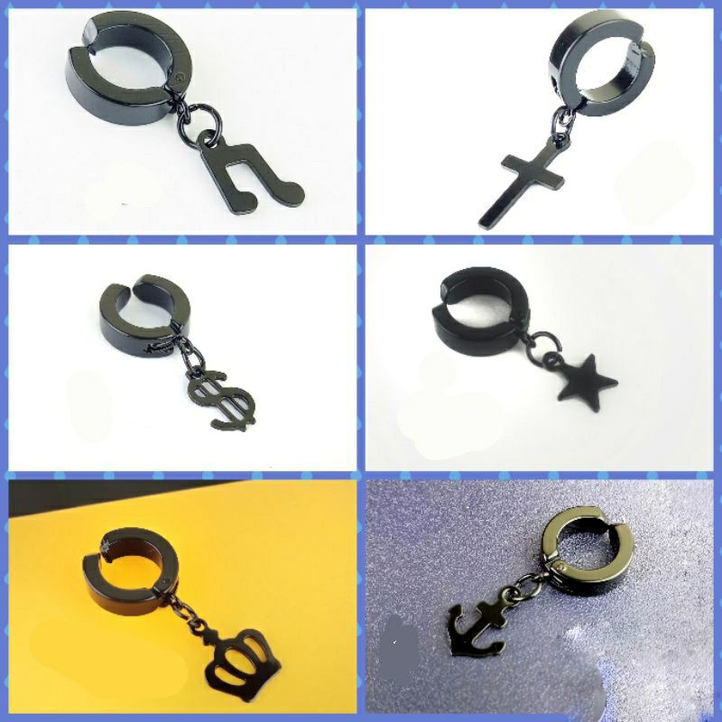 Anting Jepit tanpa tindik korea keren (1 biji)