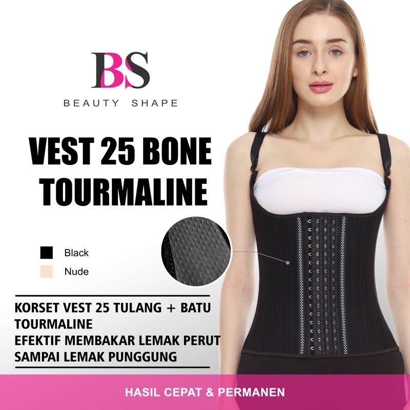 BEAUTY SHAPE-VEST 25 BONE TOURMALINE (PRELOVED)