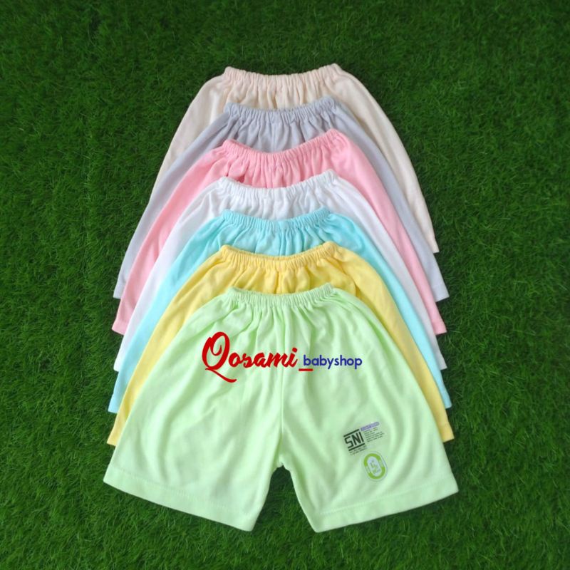 L - MOM  3 pcs Celana Pendek Polos Warna Uk Kecil / Besar SNI