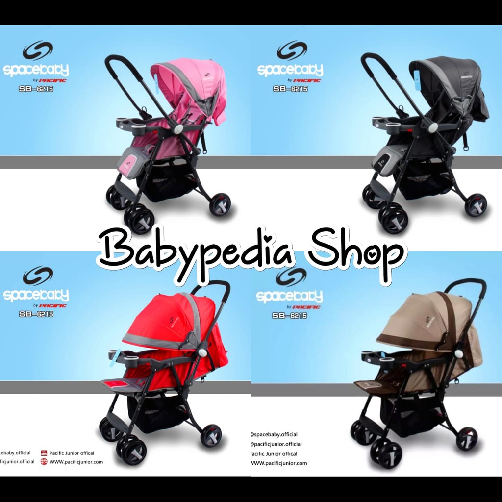 SPACEBABY Stroller SB 5011/6202/6211/SB 6215/SB 6216/SB 325-1/SB 329-1 Kereta Dorong Bayi Hadap Depan Belakang-2