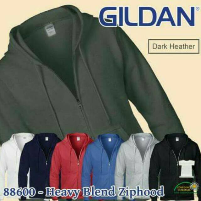 JAKET SWEATER GILDAN ZIPHOODIE SIZE XXL
