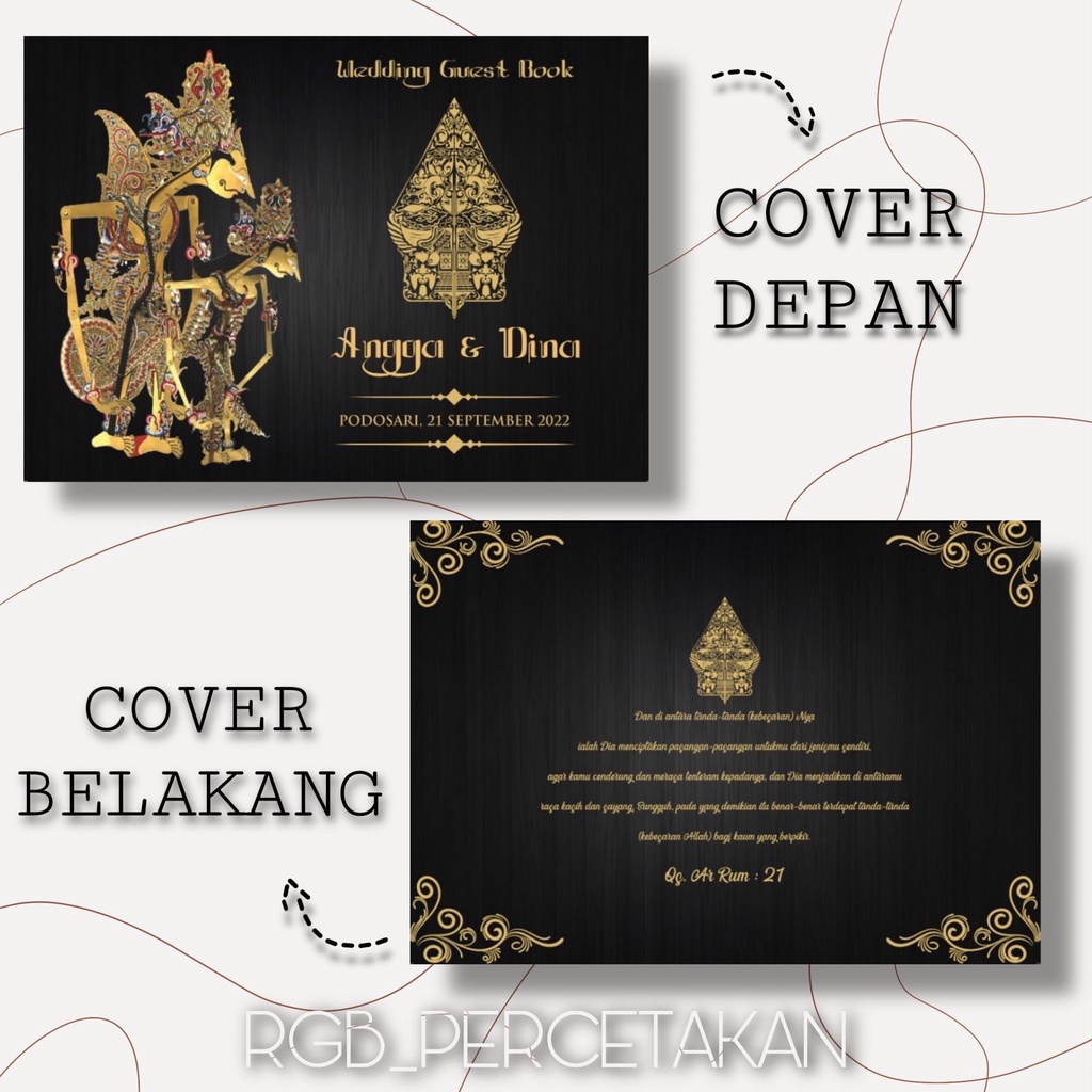 

Buku tamu pernikahan custom nama / Wedding guest book