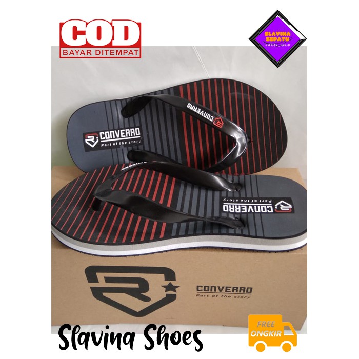 Sandal Jepit Pria RC Model Garis | Sendal Distro Surfing Casual | Sandal Jepit C01.