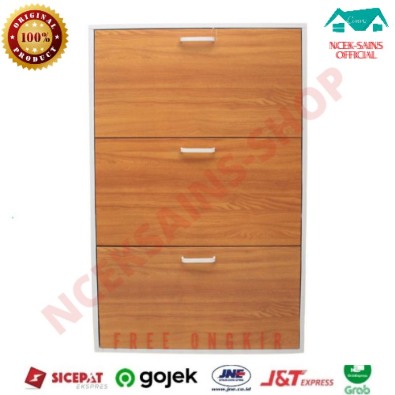 Krisbow rak sepatu lipat besi 3 rak