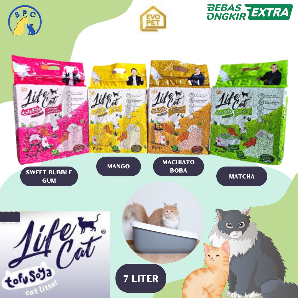 Life Cat Tofu Soya Pasir Kucing Gumpal Wangi 7 Liter