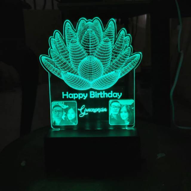  LAMPU AKRILIK CUSTOM 3D EFEK FOTO LAMPU HIAS AKRILIK 