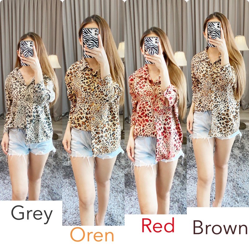 kemeja leopard/ kemeja tutul/K1257