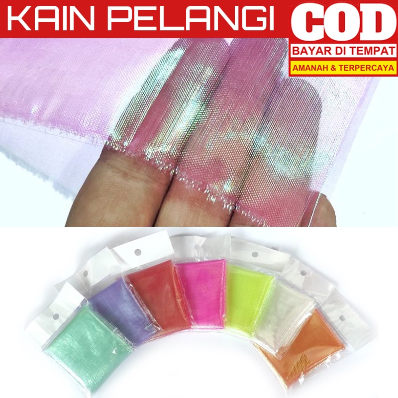 Kain Pelangi Bahan Bulu Sutra Halus Untuk Sabiki Rinta Udang Egi Assist Hook Kotrekan