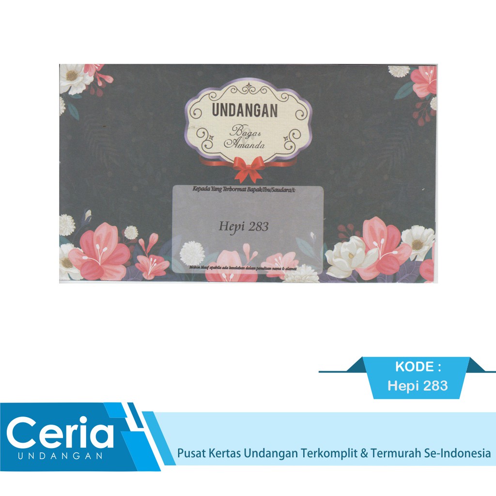 Jual Blangko Undangan Pernikahan Hepi 283 | Shopee Indonesia