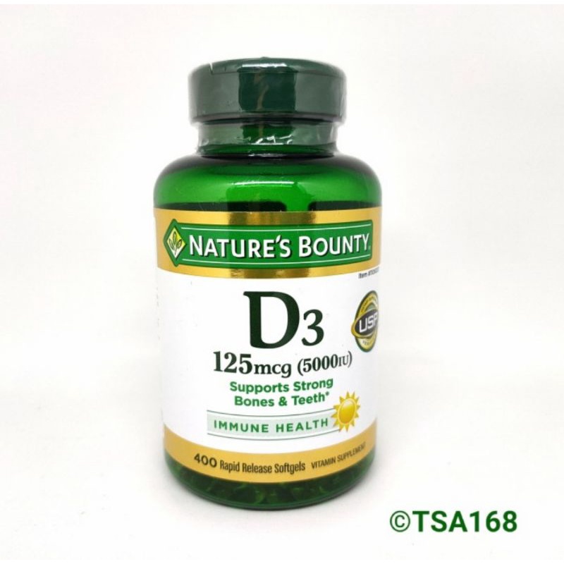 Nature Bounty Vitamin D3 125 mcg 5000 IU 400 Softgels