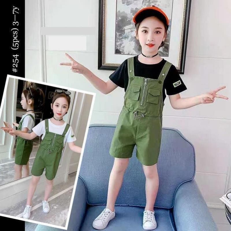 set overall celana anak overall kodok anak import