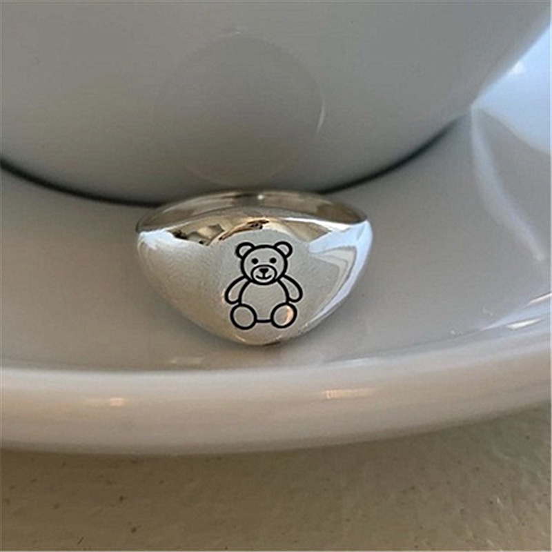 Bear Ring Accessories Fashion Personality Wild Trendy Simple