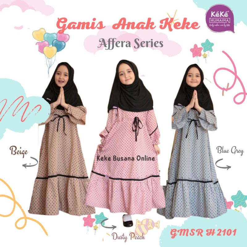 Gamis Anak Keke ~ Affera Series GM SRH 2101 ~