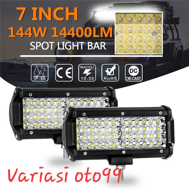 LAMPU TEMBAK SOROT LED CREE CWL 144WATT LAMPU MOBIL MOTOR 12V DAN 24V