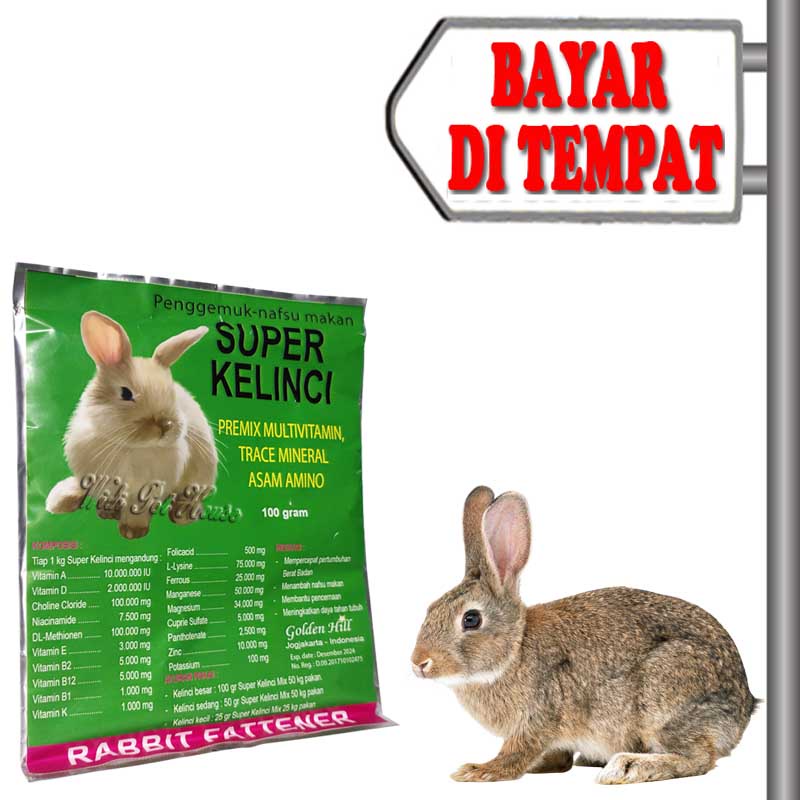 Vitamin Nafsu Makan Kelinci Obat Penggemuk Booster SuperKelinci