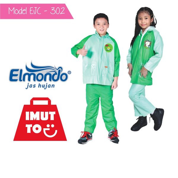 Jas Hujan Anak Setelan Baju Celana Nouvo Kombinasi 302 Elmondo - Mantel Hujan Anak SD Jaket Celana Murah