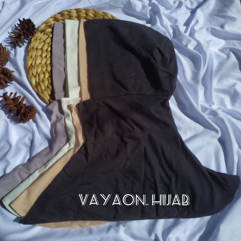 (GRAB) Ciput Ninja Inner Ninja Jersey Adem Jahit Tepi Resleting vayaon hijab