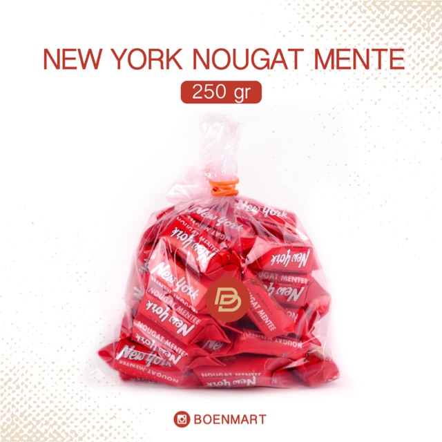 

New York Nougat Mente atau Kacang