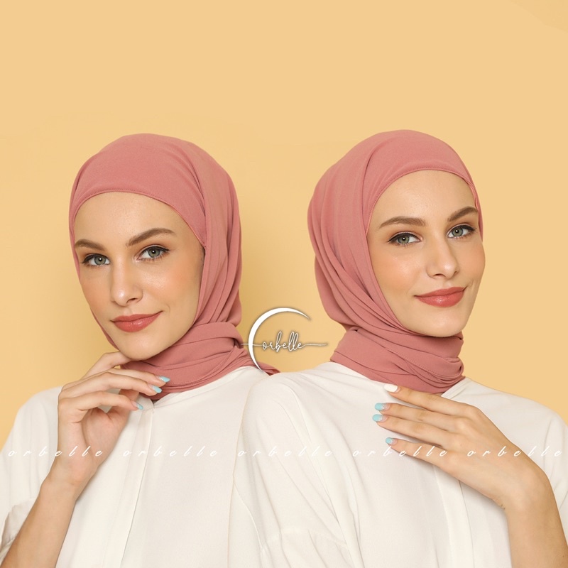 TERMURAH!! HIJAB SEGI EMPAT INSTAN PLUS INNER 2IN1 / SEGIEMPAT INNER 2IN1 CERUTY BABYDOLL 2 LAYER