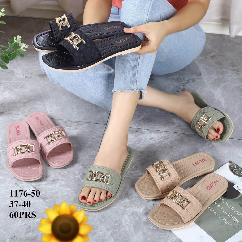 Sandal Karet Jelly Wedges Wanita import Model Terbaru Original Kekinian by AGUNG STYLE Balance 1176-50